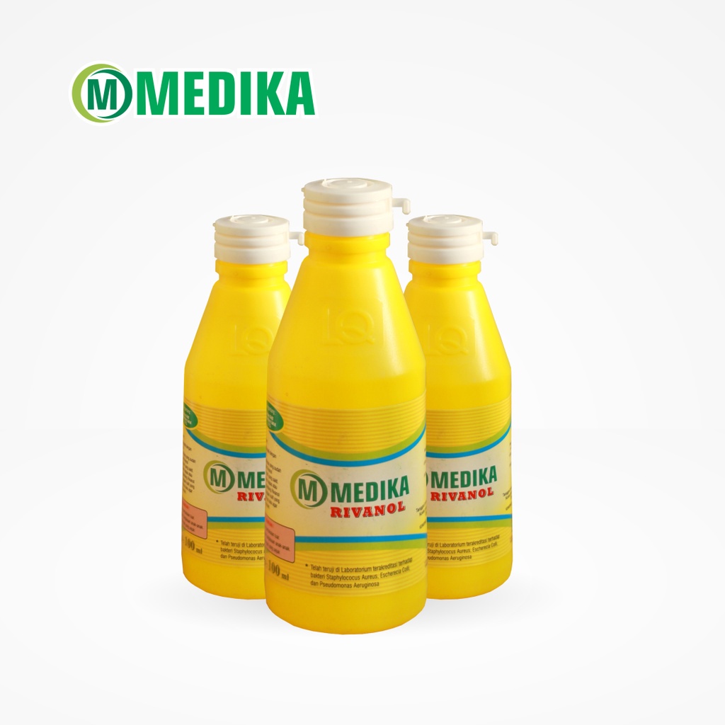 RIVANOL MEDIKA 300 ML - Antiseptik P3K 100ml Untuk Pembersih Luka Mencegah Infeksi