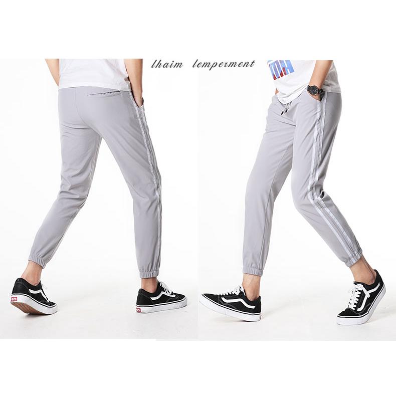  Celana  Panjang Jogger Casual Pria  Bahan Katun  Gaya  Korea 