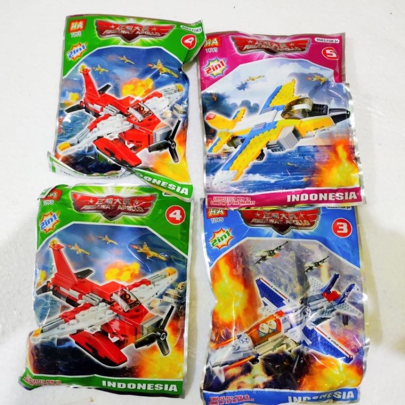 mainan bricks rakit anak / robot sachet / mainan anak murah