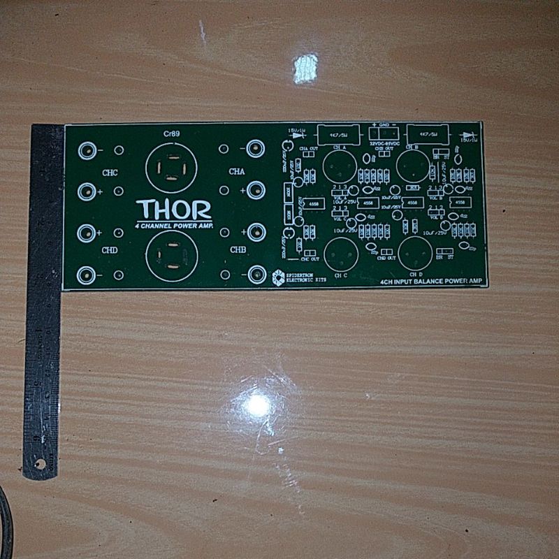 PCB panel belakang Power CA 18 / CA 28 4 channel