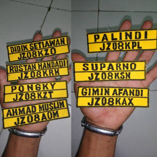 PAPAN NAMA BORDIR BAJU PDH RAPI