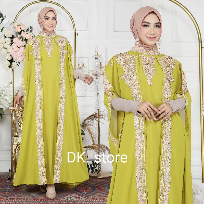 Kaftan Sultan /kaftan mewah  butik /Gamis pesta jumbo mewah / gamis muslim