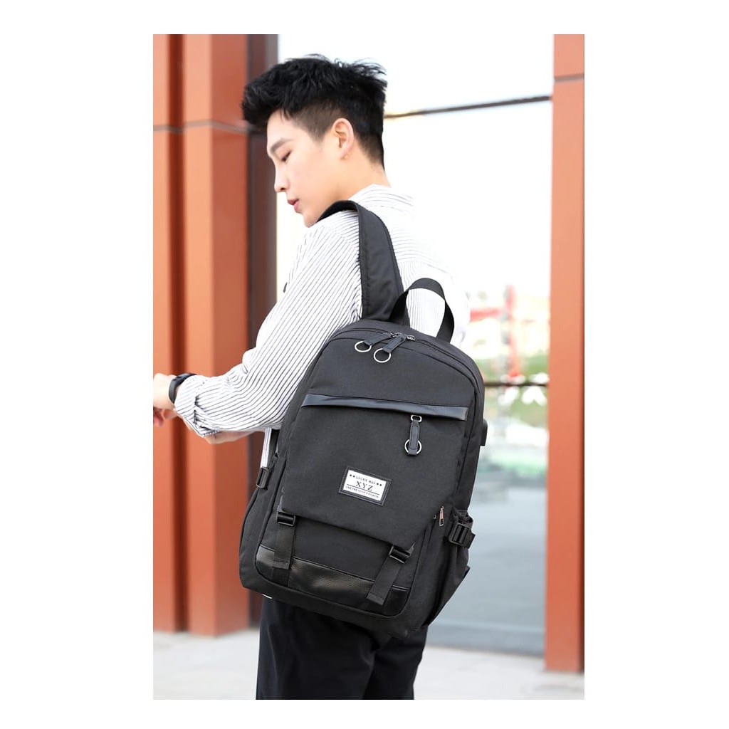 Tas Ransel Pria Tas Ransel Sekolah Backpack Multifungsi Motif Denim Tas  Ransel Laptop