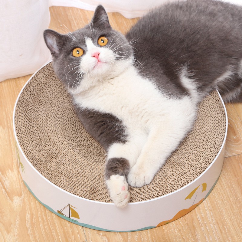 Cat Scratcher Box Cakar Model Bulat Untuk Kucing