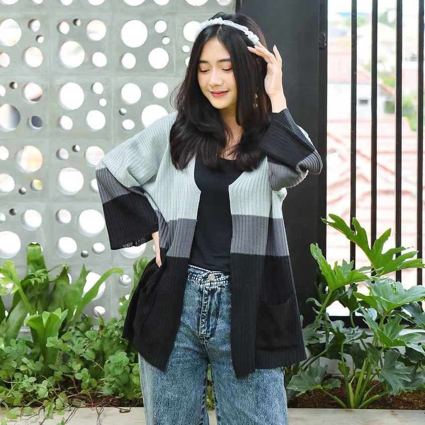 Cardigan Cameroon Outer Rajut Oversize