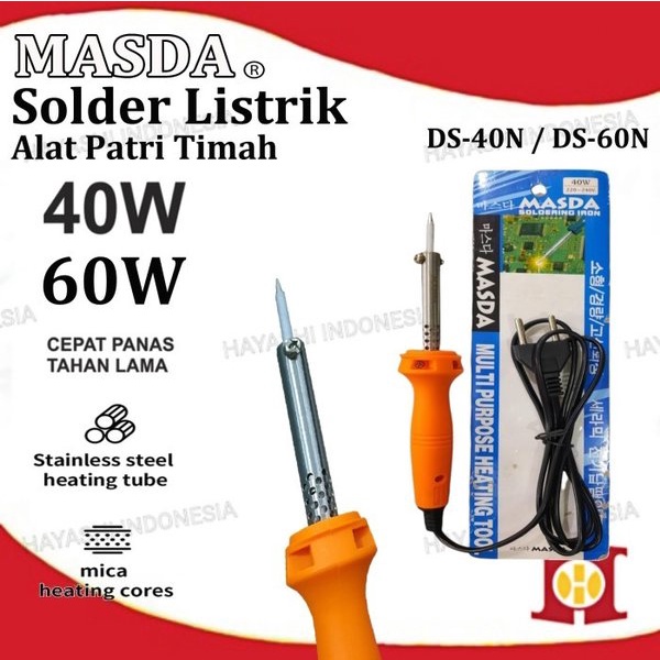 Alat Solder Tangan Listrik Kayu Patri Timah Soldering Iron 30W 40W 60W