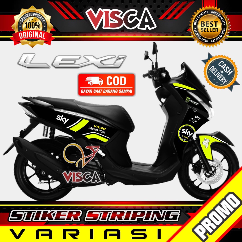 Striping Lexi - Stiker Sticker Striping Variasi Lis Yamaha Lexi - Striping Hologram Lexi SKY