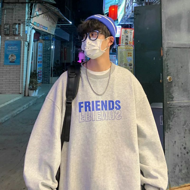 Sweater BIGSIZE (S - 6XL) Crewneck FRIENDS Korean Style JUMBO OVERSIZE Oblong Katun Sweatshirt Unisex