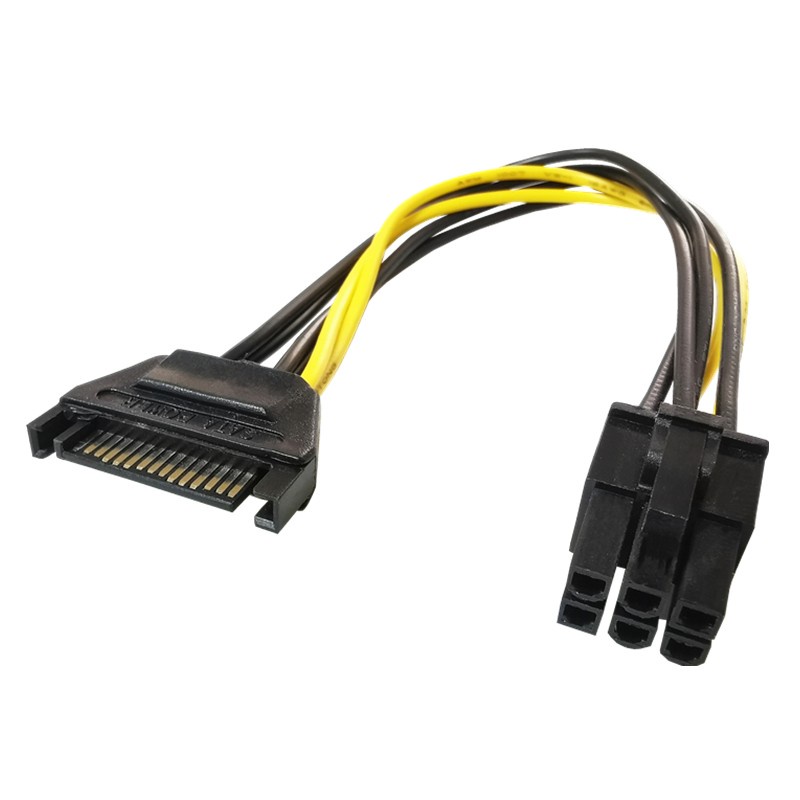 Kabel Sata Power 15pin Male To 6 Pin Male PCIE