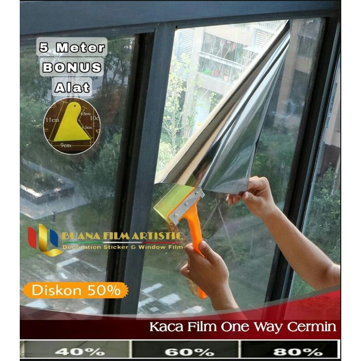 KACA FILM ONE WAY Kaca film cermin Peredam panas matahari kaca film mobil kaca film jendela rumah