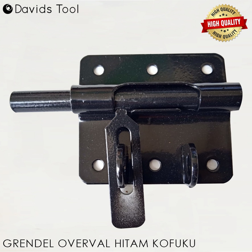 Gerendel Pintu Gembok Kunci Grendel Pengunci Overval 3 Inch Black