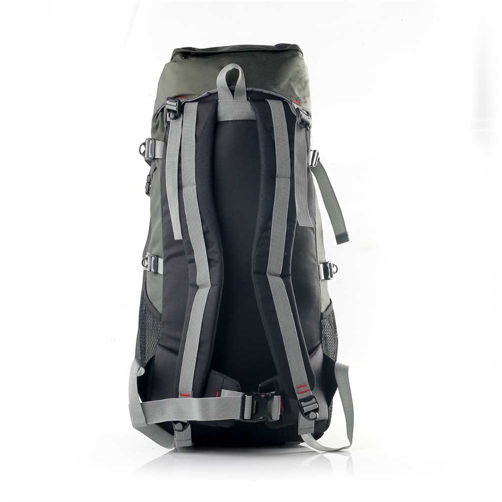 Justrue Tas Gunung Carrier 60 Liter Ransel Keril 60L Olive 123