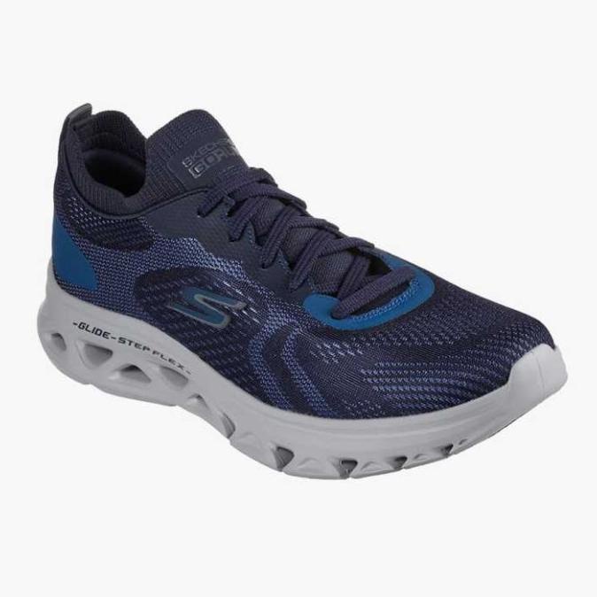 SKECHERS GO RUN GLIDE STEP FLEX RADAR MENS RUNNING SHOES NAVY DXHD545646
