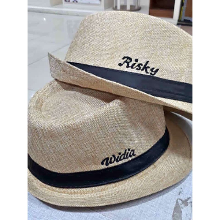 Fedora Anyam Import/Fedora hat BORDIR NAMA