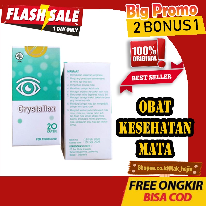 TERLARIS  CRYSTALLEX ASLI - OBAT MATA MINUS KATARAK SILINDER HERBAL - CRYSTALLEX 100% ORIGINAL