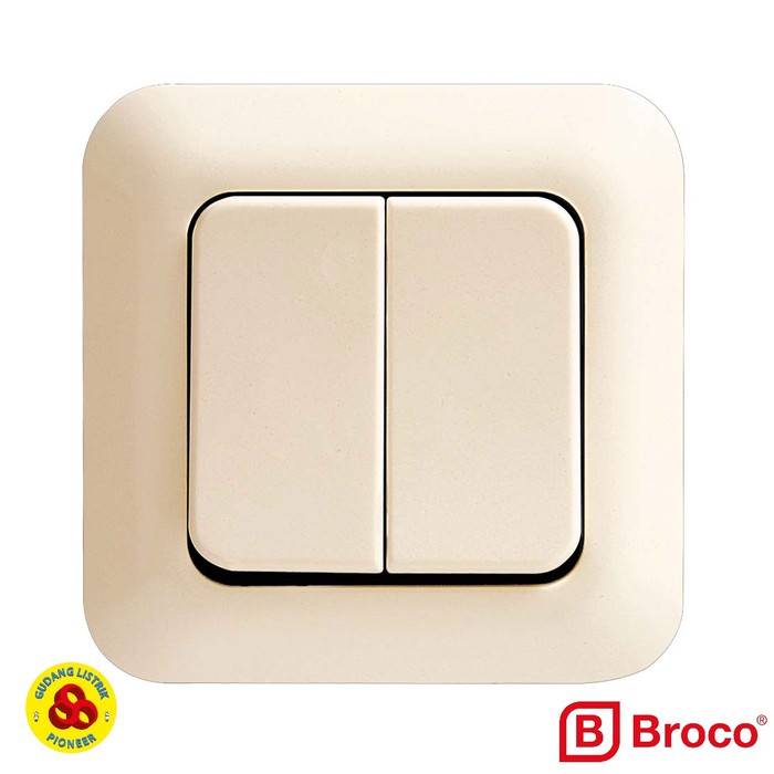 Broco Saklar Seri 2G Gracio 4162 Sakelar Double 2 Gang