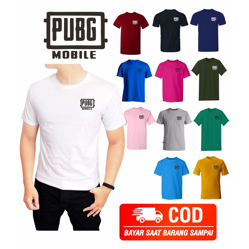 KAOS OBLONG LOGO PUBG TSHIRT DEWASA COTTON COMBED