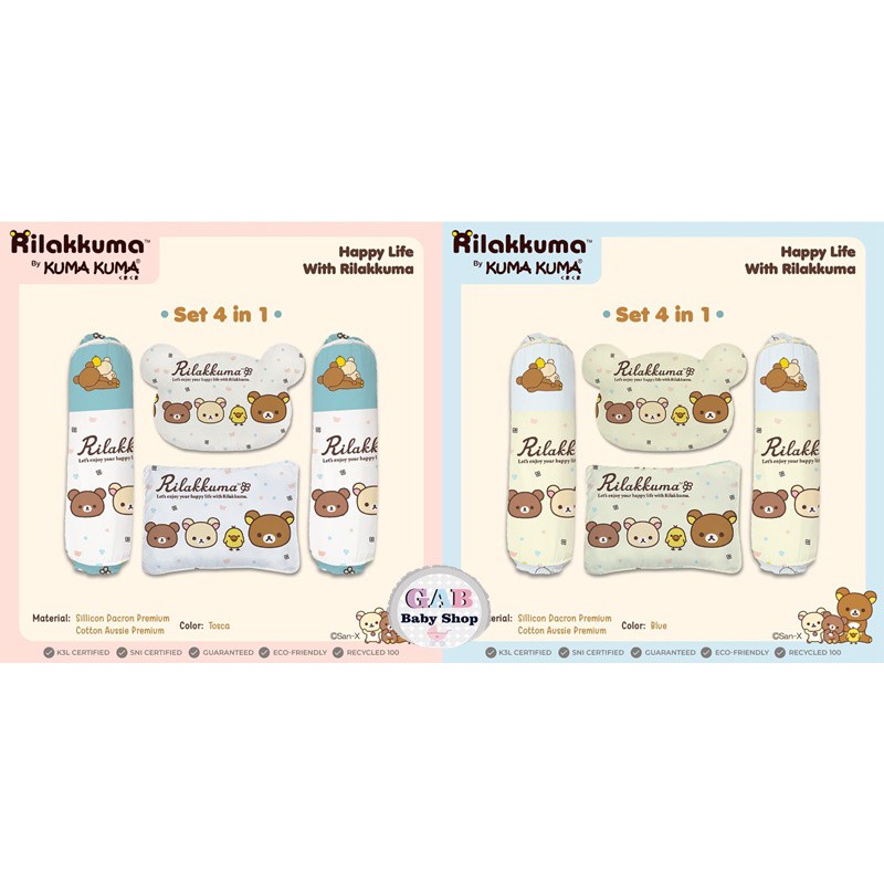 Bantal Bayi Set 4in1 Rilakkuma by Kuma Kuma PREMIUM