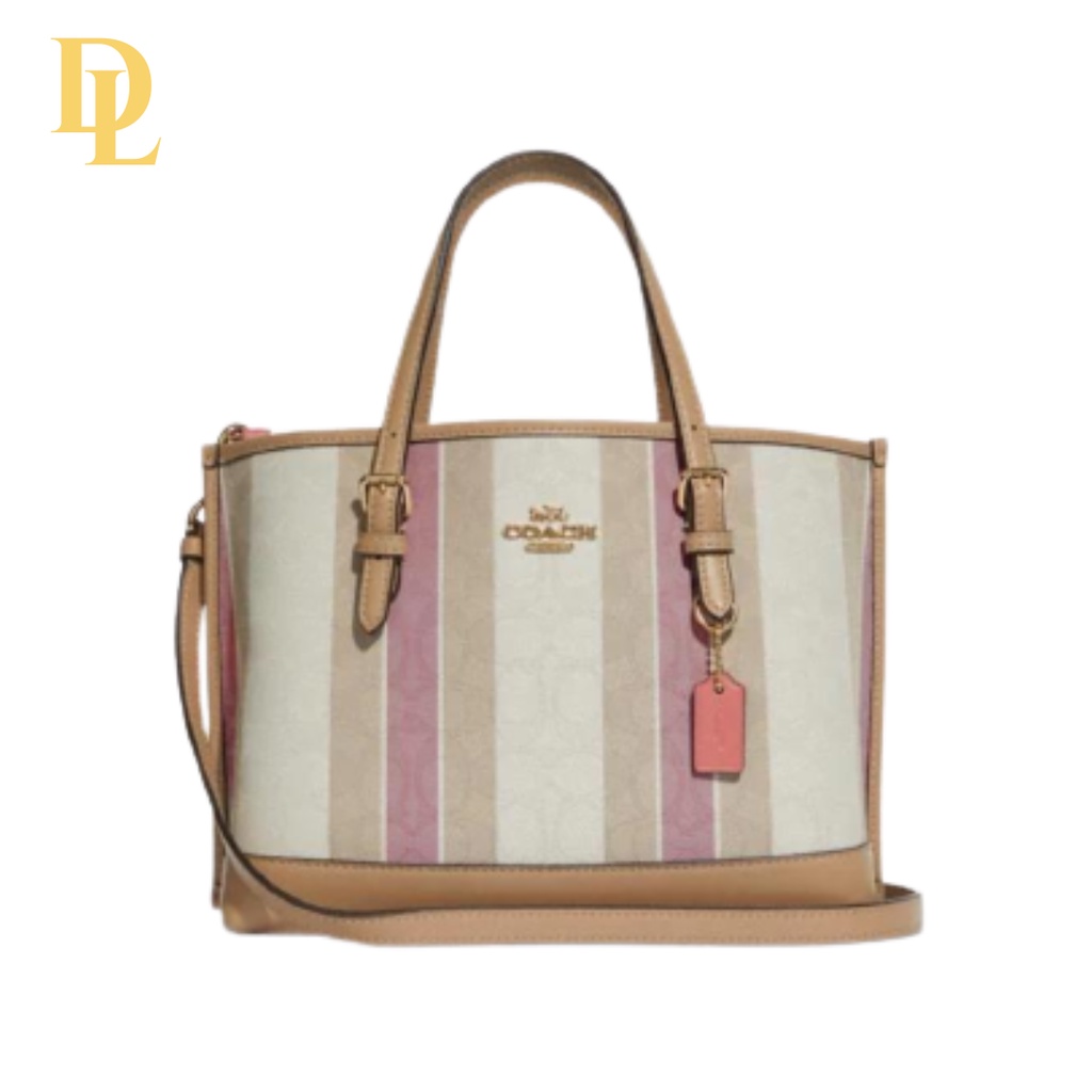 Coach Mollie Tote 25 In Signature Jacquard With Stripes (C4086)