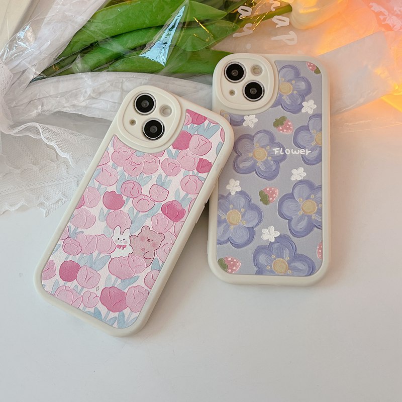 Lens Protect Silicone Soft Casing hp Case OPPO A9 A31 A53 A33 2020 A7 A5S A12 A11K F9 Pro A74 A95 F11 A15 A15S A35 A16 A52 A92 A54 A36 A76 A96 A94 A55 A93 5 6 7z 5s 5I c11 c20 c21y c25y c1 7i c17 Phone Case Bumper blueberry flowers Girl