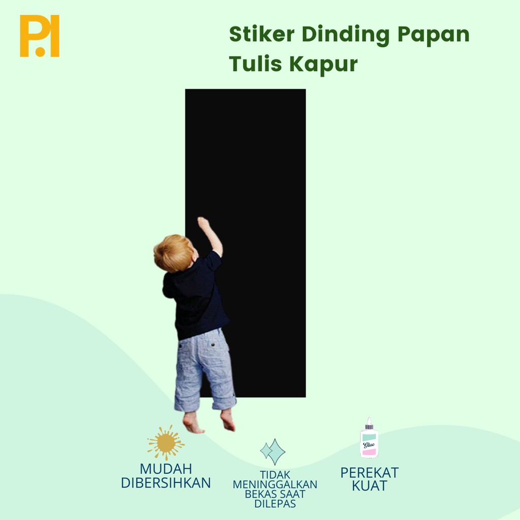 

sticker dinding Stiker blackboard papan tulis kapur dinding flexible