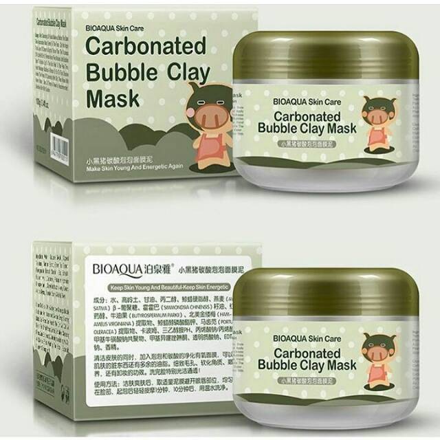 Bioaqua Carbonated Bubble Clay Mask Tidak Halal 100gram Shopee Indonesia