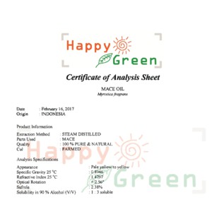 Happy Green Mace Essential Oil  - Minyak Fuli Selaput Pala