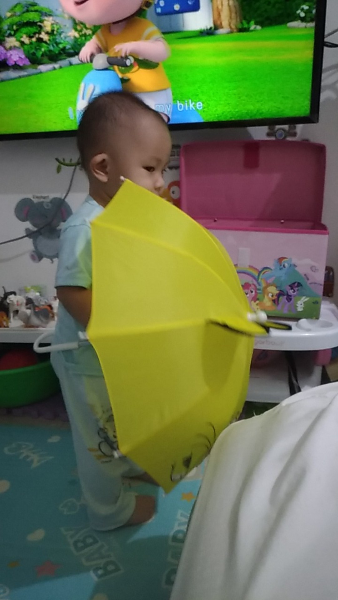 Payung Anak Karakter Kucing/ Payung Mainan/ Payung Motif Animal Kuping Kecil