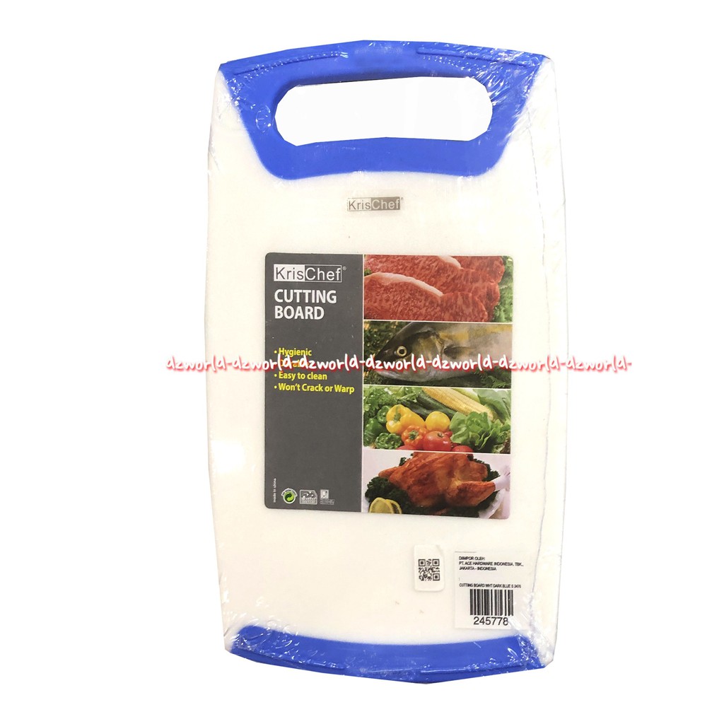 Krischef Cutting Board 24cm Higienic Durable White Alat Potong Talenan Warna Putih Papan Irisan Model Kotak Persegi Kris Chef Cutting Board