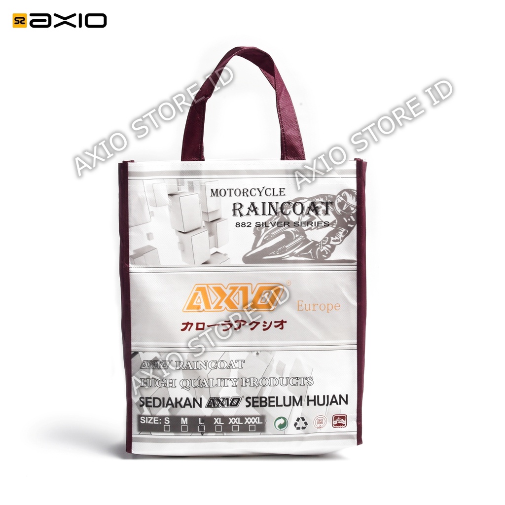 Jas Hujan Jumbo Axio XXXL Merah Maroon Original