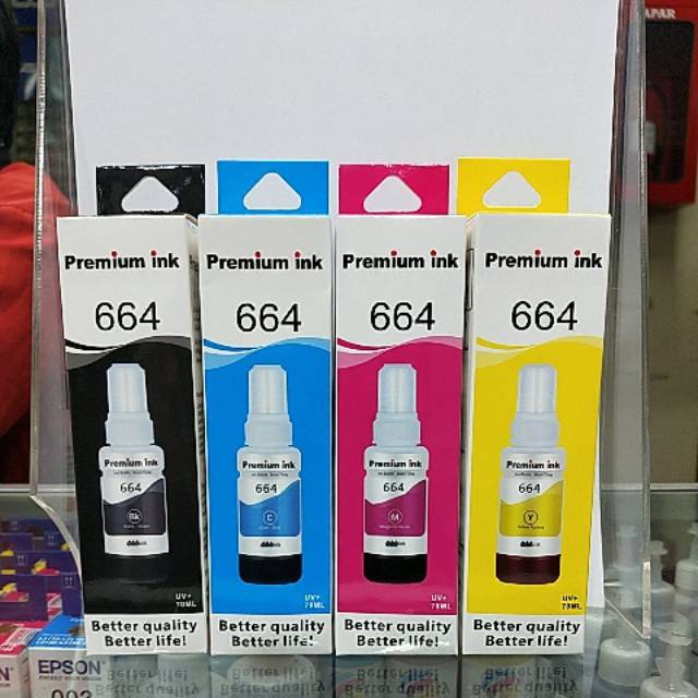 Tinta Epson T664 premium set 4 warna ( cmyk )