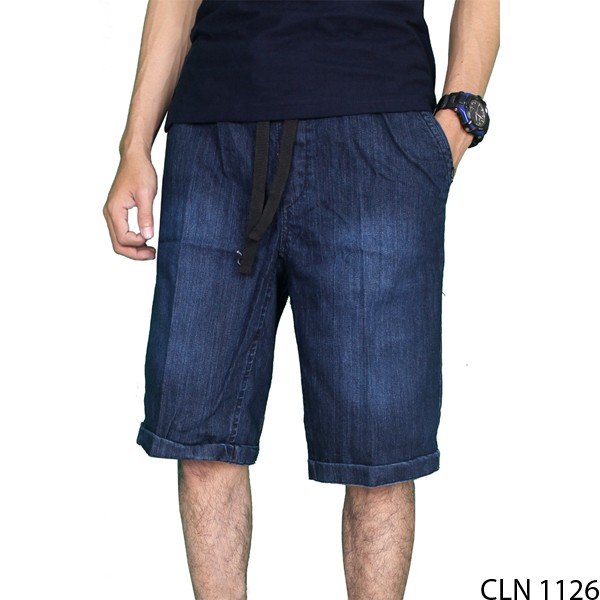 Celana Kantong Samping Jeans Stretch Biru Tua CLN 1126
