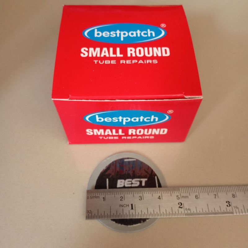 Bestpatch Small Round 43mm 1 Box isi 40pcs - Karet Tambal Ban Dalam - Best - Bestpatch