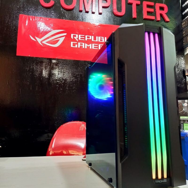 PC Gaming~Editing~ core i7 3770~SSD 120Gb ~Vga 4Gb GTX 1050ti ~Monitor 24 in ~siap pakai