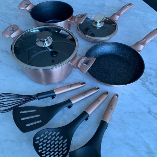 Berlinger haus cookware set rose gold/panci sultan/panci set/cookware set