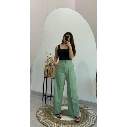 Sean pants - kulot highwaist linen crinkle