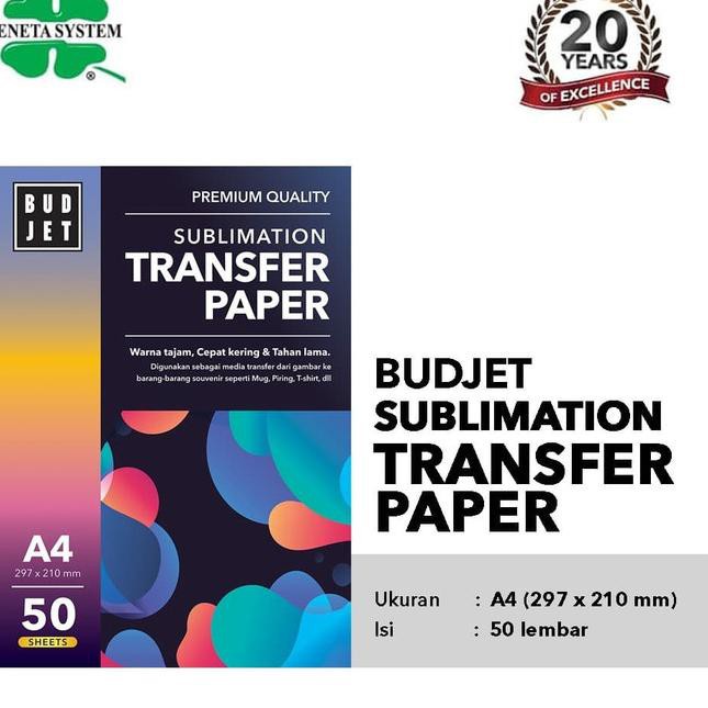 

Harga Bersahabat-034 Kertas Sublim Sublime - Budjet Sublimation Transfer Paper A4 isi 50