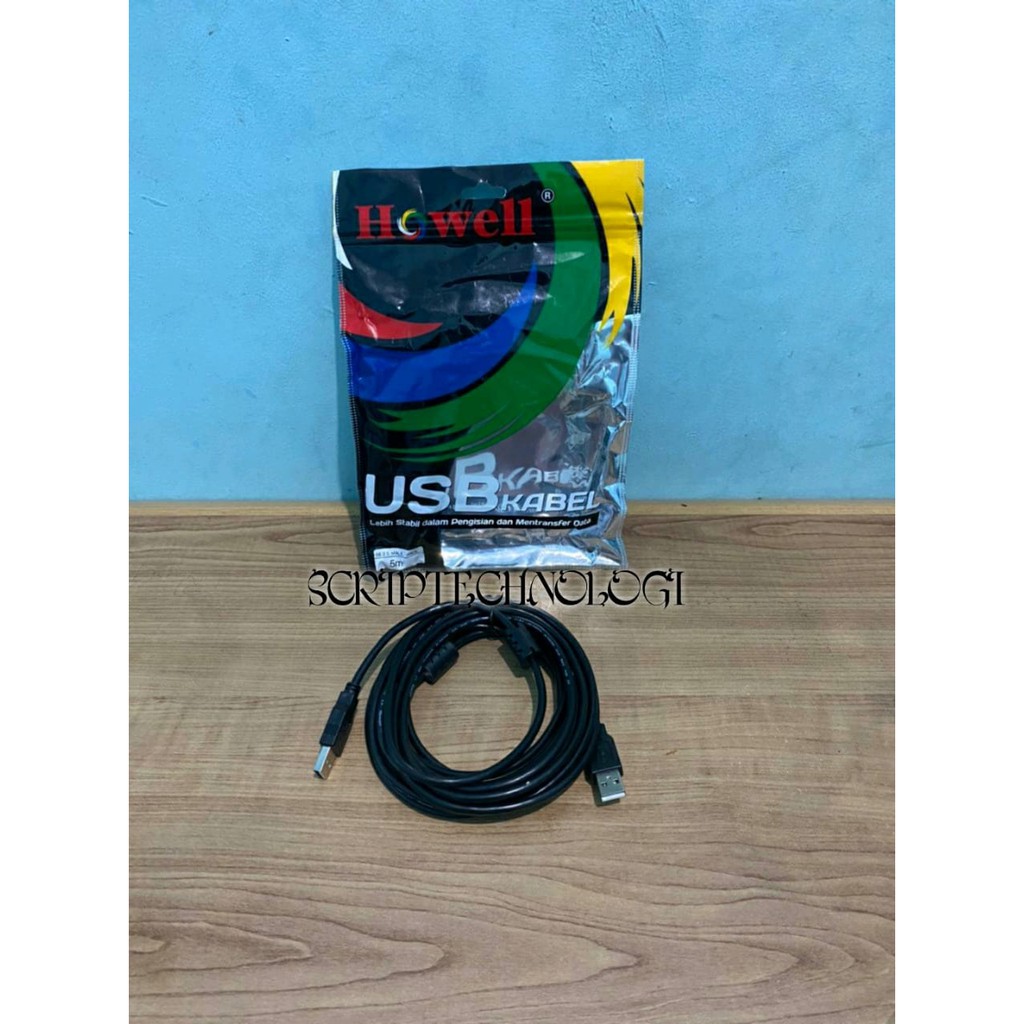 KABEL USB Male To Male 5 Meter USB 2.0 Male 5M Howell