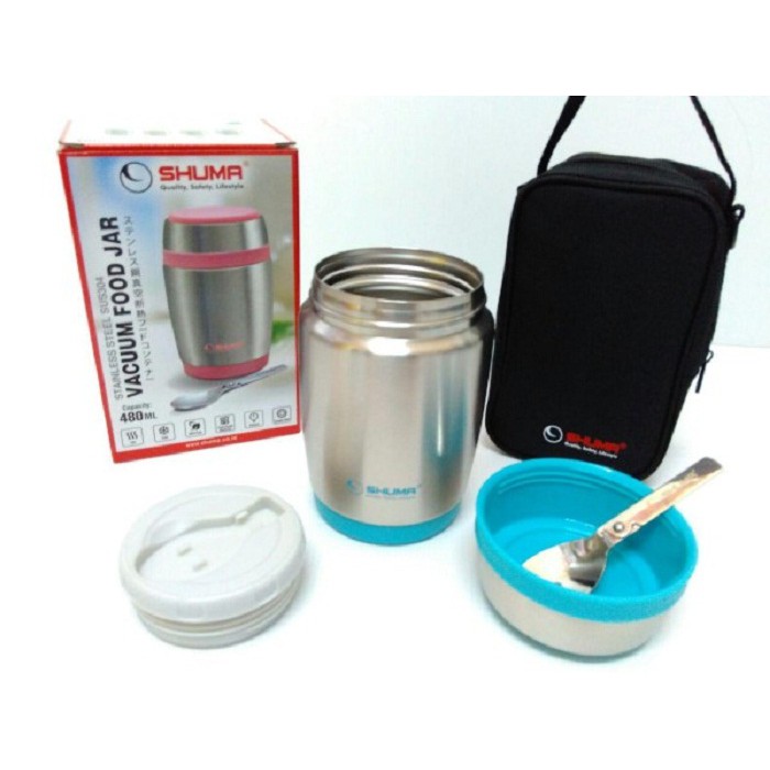 SHUMA Vacuum Food Jar Thermos 480ml Rantang Makanan Termos Stainless