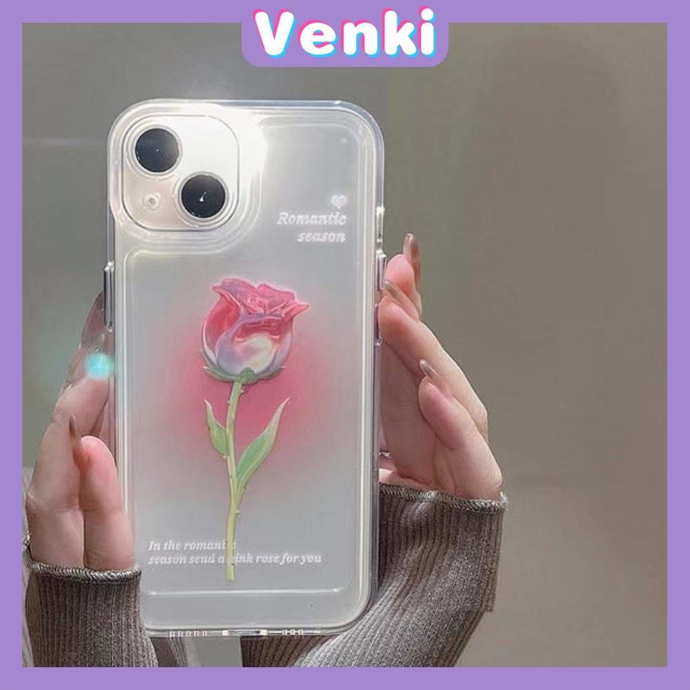 iPhone Case Silicone Soft Case Clear Case Thickened Shockproof Protection Camera Rose Tulip Flower Compatible For iPhone 11 iPhone 13 Pro Max iPhone 12 Pro Max iPhone 7 Plus xr