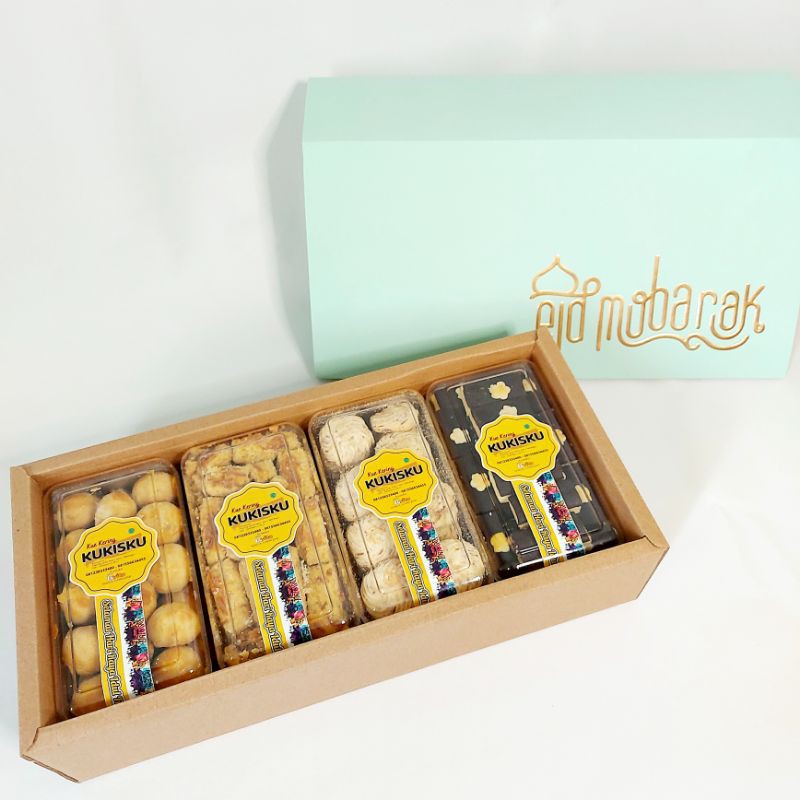 

parcel paket kue kering hampers lebaran cookies jar toples kotak 350 gr nastar kastengel putri salju