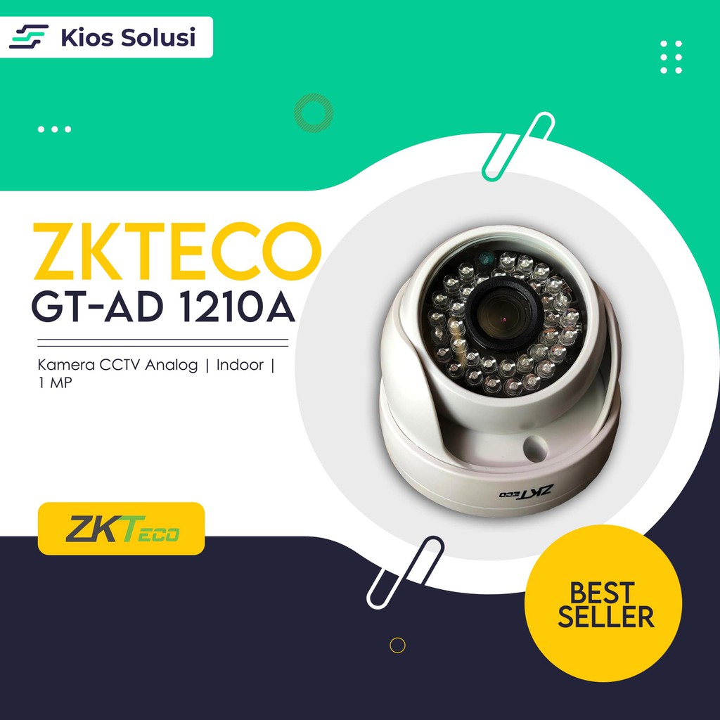 Kamera CCTV | Kamera Intai | Kamera Tersembunyi INDOOR 1 MP  | DOME MODEL ZKTECO GT-AD-1210A