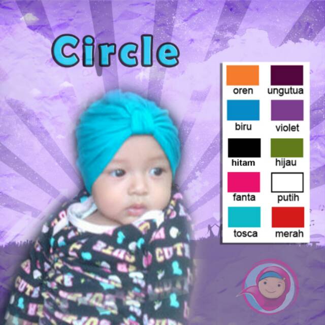 Turban baby murah circle