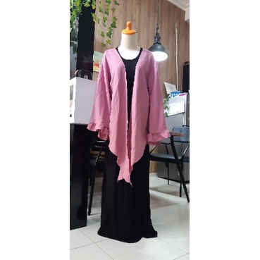 preloved gamis set outer lilac