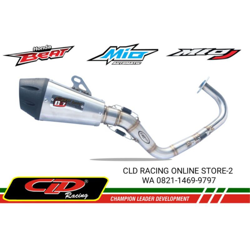 KNALPOT CLD RACING TYPE C7 INLET 50MM BEAT,MIO,MIO J/MIO M3
