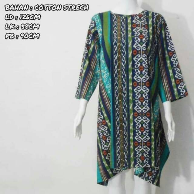 Dress Batik Tenun Wanita Bigsize 9463