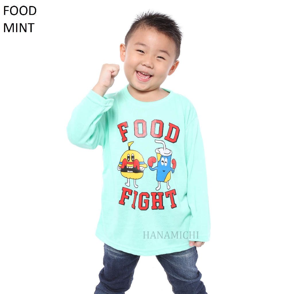 Hanamichi FOOD Kaos Anak Sablon Lengan Panjang