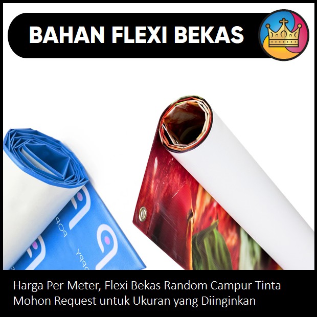 BAHAN Flexi Bekas Spanduk Terpal Baliho Banner Random Campur Tinta