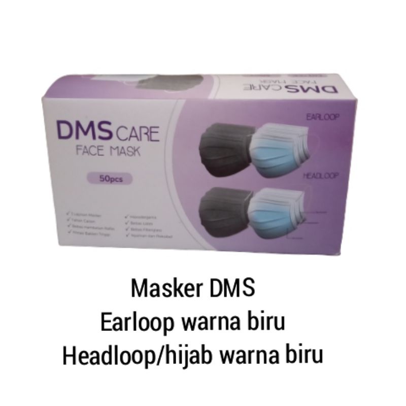 Masker DMS Care 3Ply/Earloop/Hijab