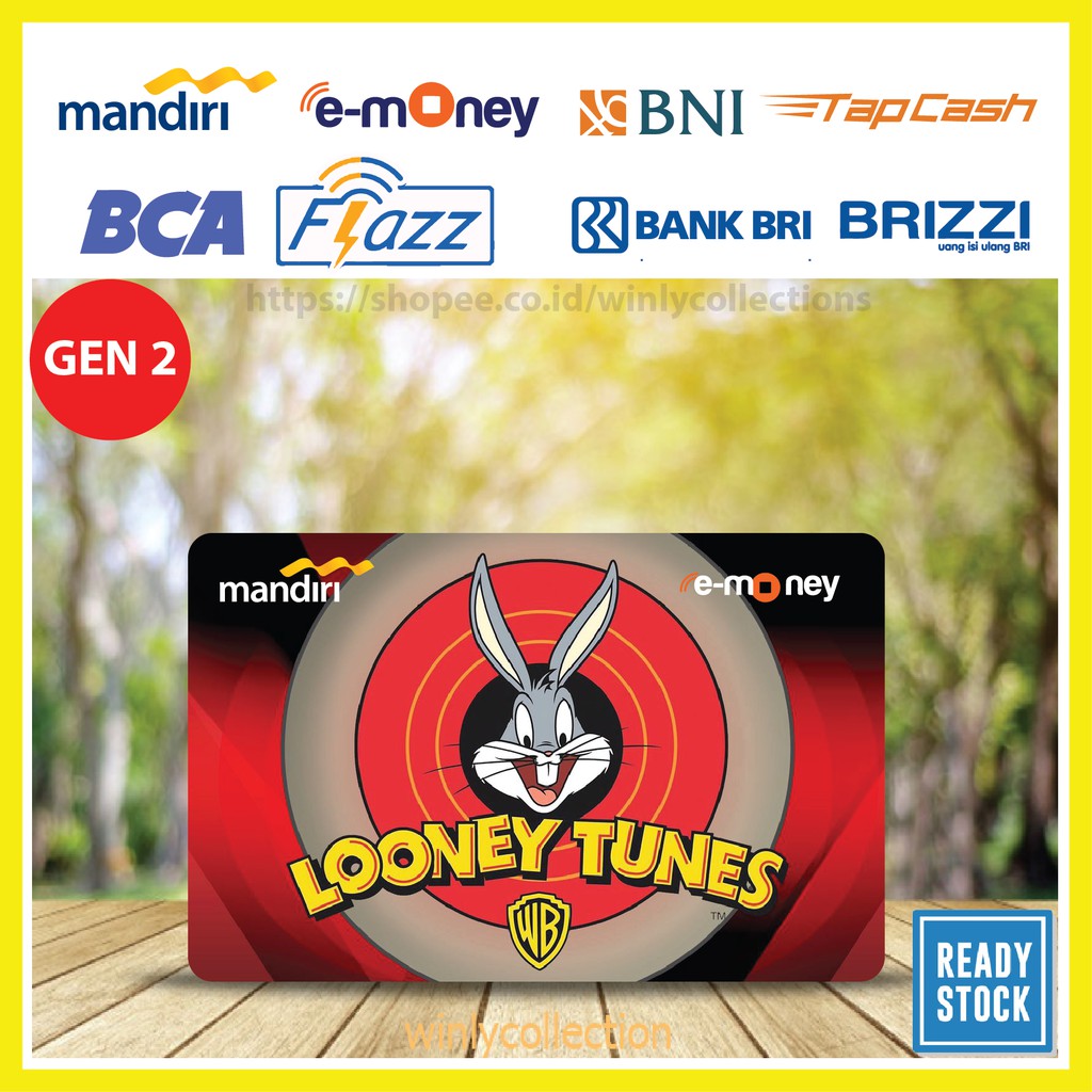 Emoney Gambar ANIME Bugs Looney Tunes Kartun Etoll Mandiri BCA Flazz BNI Tapcash BRI Brizzi - 1 SISI